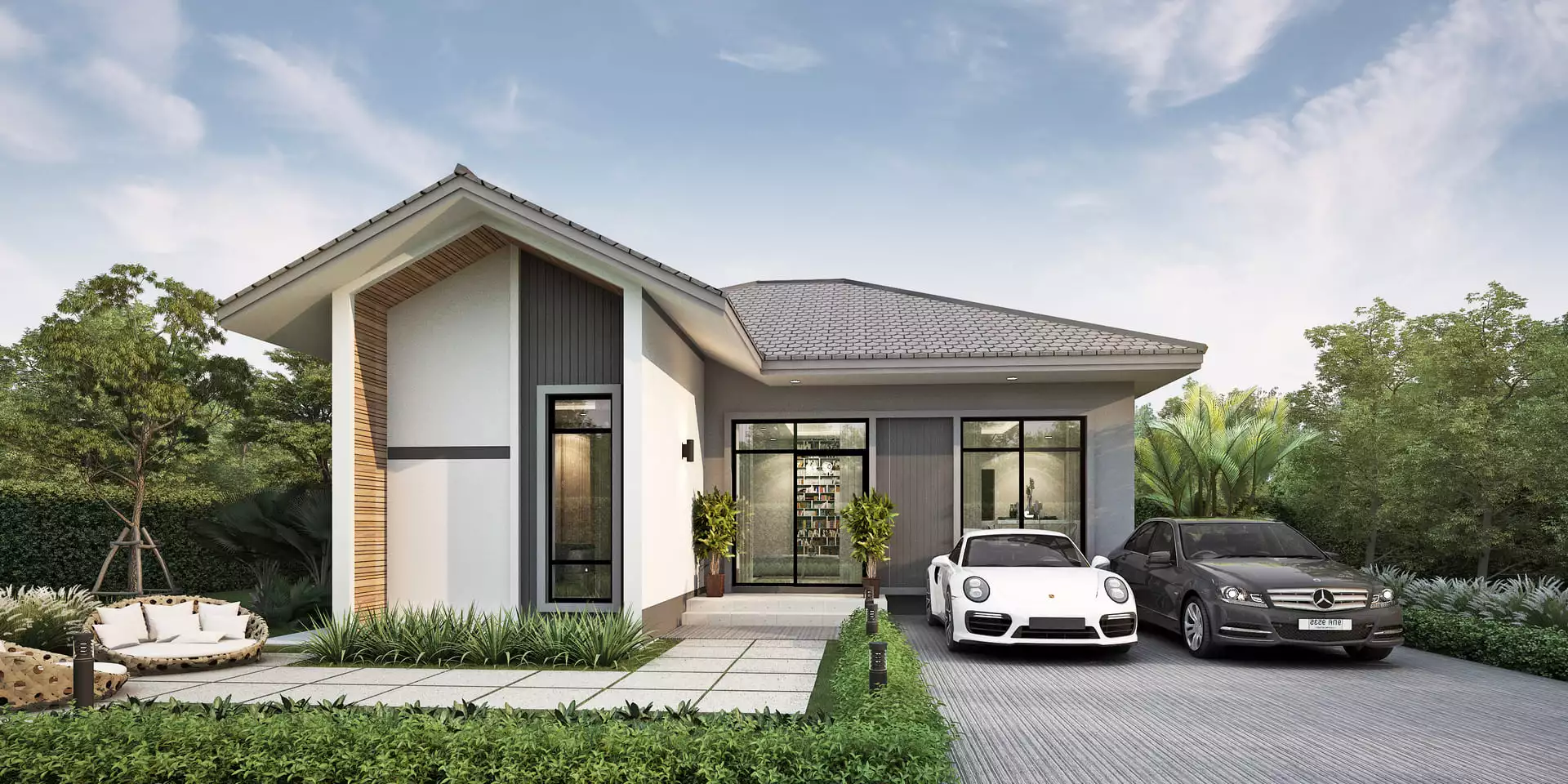 บ้านเดี่ยว บ้านสราสิริ2 3 ห้องนอน